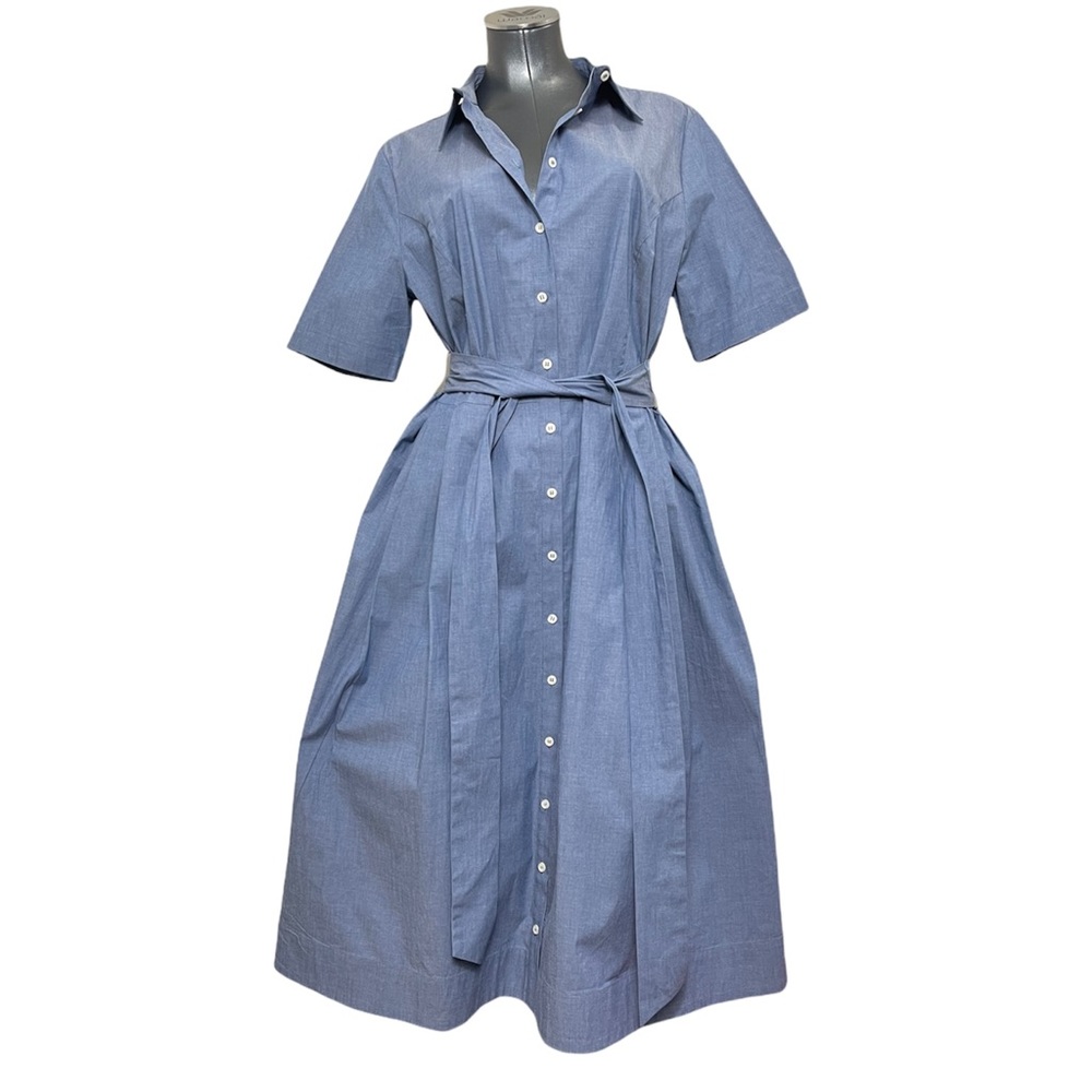 boden button up fitted dress womens collared picnic midi size 14L 14 long womens